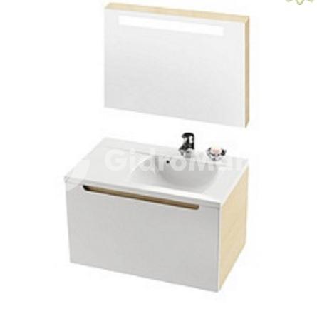 Фото товара Комплект мебели для ванной Ravak Classic SD 800 L белая/береза