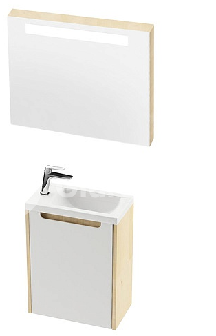 Фото товара Комплект мебели для ванной Ravak SD 400 Classic береза/белый