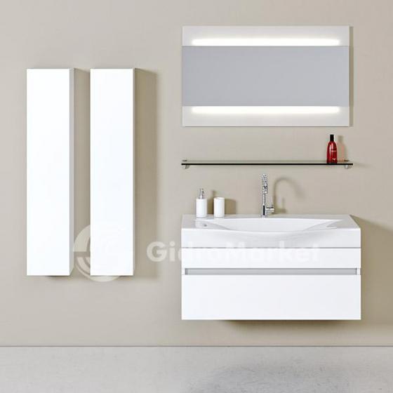 Фото товара Мебель для ванной Aqwella 5* Bergamo 100 белый