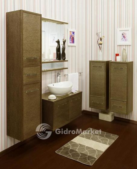 Фото товара Комплект мебели для ванной Sanflor Румба 82 венге/патина золото