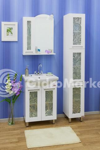 Фото товара Комплект мебели для ванной Sanflor Валлетта 60 черный/Селигер 60 (Сантек)