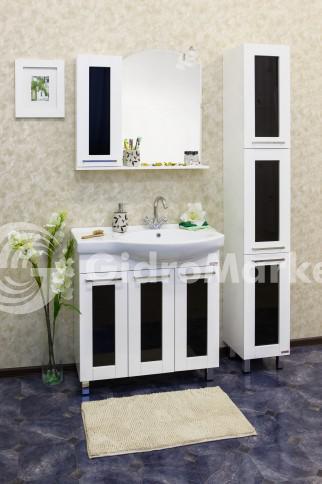 Фото товара Комплект мебели для ванной Sanflor Валлетта 80 черный/Коралл 83 L/R (Сантек)