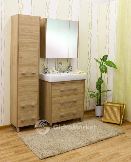 Фото товара Комплект мебели для ванной Sanflor Ларго 60 швейцарский вяз