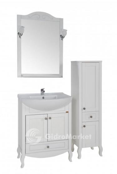 Фото товара Комплект мебели для ванной Флоренция 65 белая патина