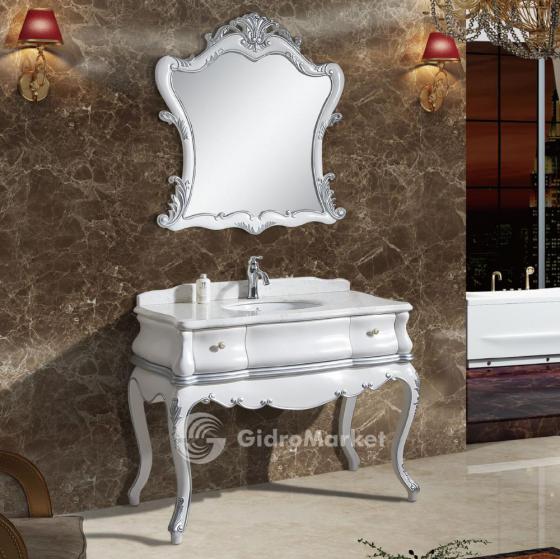 Фото товара Мебель для ванной Tessoro Oreiro белый с золотом