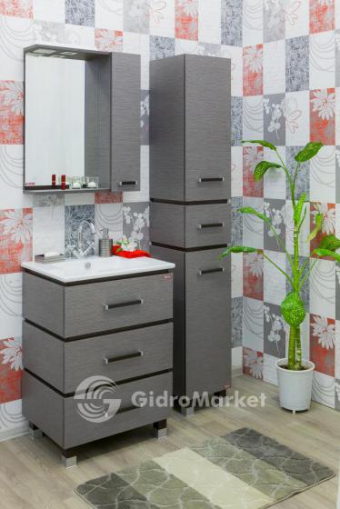 Фото товара Комплект мебели для ванной Sanflor Торонто 60 венге/орфео серый