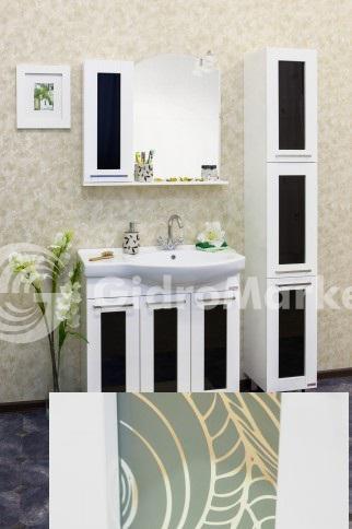 Фото товара Комплект мебели для ванной Sanflor Валлетта 80 зеркальный рисунок/Коралл 83 L/R (Сантек)