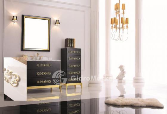 Фото товара Мебель для ванной Tessoro Corso 100 белый глянец с золотом
