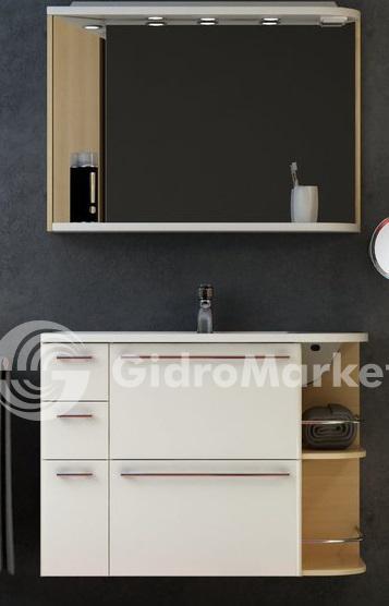 Фото товара Комплект мебели для ванной Ravak SDZU Praktik S правая оникс/белая