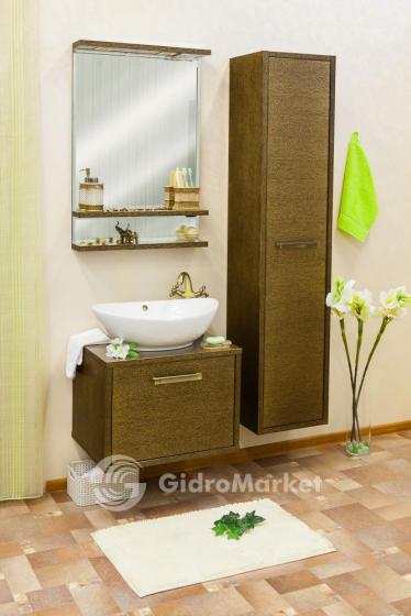 Фото товара Комплект мебели для ванной Sanflor Румба 60 венге/патина золото