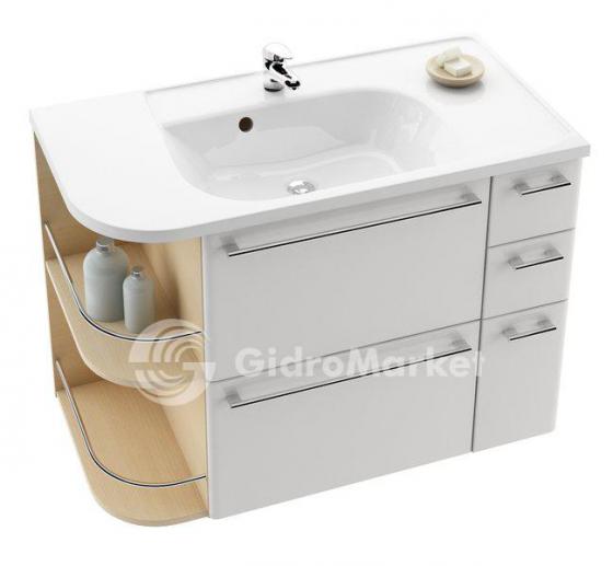 Фото товара Комплект мебели для ванной Ravak SDZU Praktik S левая белая/белая