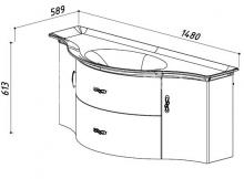 Фото товара Мебель для ванной Belux Версаль 150