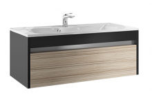 Фото товара Комплект мебели для ванной EFP Карино 100 черный с эбони