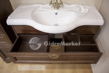 Фото товара Комплект мебели для ванной Акватон Идель 105 дуб шоколадный