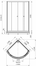 Фото товара Душевой угол Радомир 110 Люкс