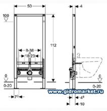 Фото товара Инсталляция для биде Geberit Duofix 111.520.00.1