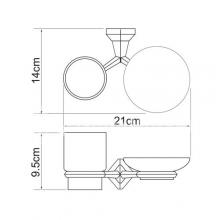 Фото товара Держатель стакана и мыльницы Wasserkraft Aller K-1126C