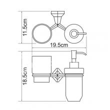 Фото товара Держатель дозатора и стакана Wasserkraft Aller K-1189C