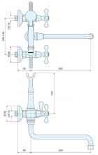 Фото товара Смеситель для ванной Emmevi Deco Classic 12011CM25