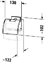 Фото товара Держатель туалетной бумаги DURAVIT Karree 0099551000 хром