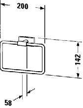 Фото товара Полотенцедержатель-кольцо DURAVIT Karree 0099611000 хром