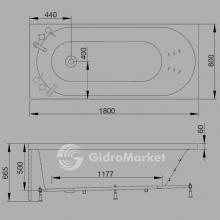 Фото товара Акриловая ванна Westerbergs Motion 180 SQ