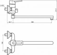 Фото товара Смеситель для ванной Timo Junior-Inox 1905Y-CR