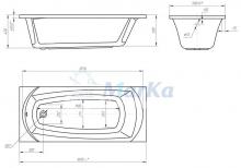 Фото товара Акриловая ванна 1MarKa Marka One Elegance 165х70