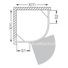 Фото товара Душевой уголок Roltechnik Elegant GRP1 Design+