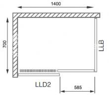 Фото товара Душевой уголок Roltechnik Lega Line LLD2+LLB 100х100