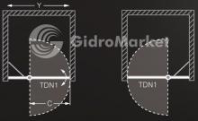 Фото товара Душевая дверь Roltechnik Tower TDN1/900 silver/transparent