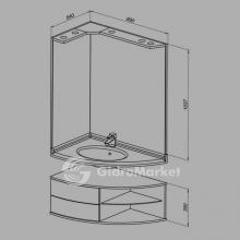 Фото товара Мебель для ванной Aquanet Корнер I 89 (левый)