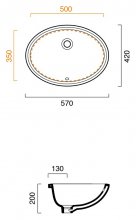 Фото товара Раковина Catalano Sottopiano Sottopiano 1SONN00