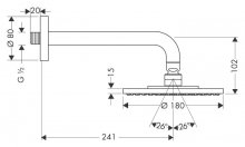 Фото товара Верхний душ Hansgrohe Raindance Ø 180 (27471000)
