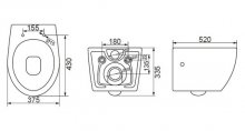 Фото товара Чаша для подвесного унитаза BelBagno Prospero BB507B