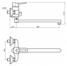 Фото товара Смеситель для ванной Timo Junior-Inox 1905Y-CR