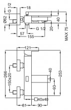 Фото товара Смеситель для ванной Cezares Molveno VM-01-Cr