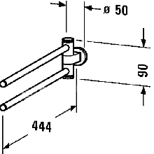 Фото товара Полотенцедержатель DURAVIT D-Code 0099221000 хром