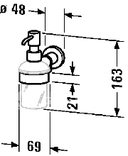 Фото товара Дозатор DURAVIT D-Code 0099161000 хром