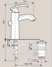 Фото товара Смеситель для раковины Emmevi Dakota CR 73003 Big