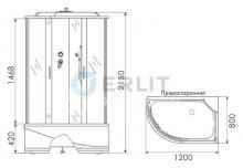 Фото товара Душевая кабина Erlit ER3512TPR-C4