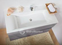 Фото товара Комплект мебели для ванной Бриклаер Мадрид 110 Серая лиственница