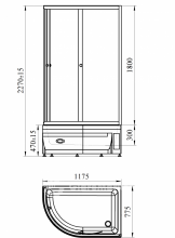 Фото товара Душевой угол Радомир 120x80 Люкс ВП