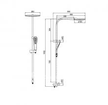 Фото товара Душевая стойка Iddis Leaf shower LEASB1FI76