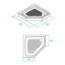 Фото товара Душевой поддон Iddis 230T099i22, 90х90 трапеция