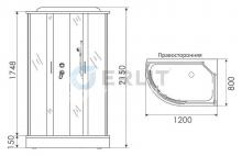 Фото товара Душевая кабина Erlit ER3512PR-C4