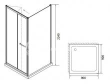 Фото товара Душевой уголок Edelform Nobile EF 6030T