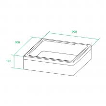 Фото товара Душевой поддон Iddis P19W, 90х90 квадратный