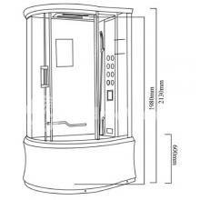 Фото товара Душевая кабина Lanmeng LM-835ТG L серая