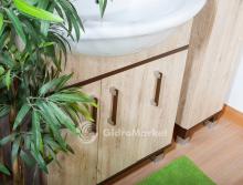 Фото товара Комплект мебели для ванной Бриклаер Карибы 100 Дуб кантри/венге